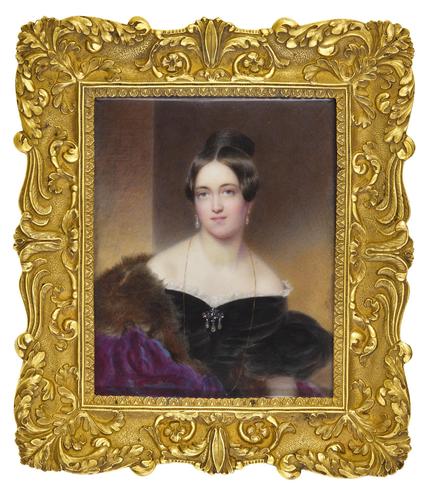 Moritz Michael Daffinger - Portrait Of A Lady, Traditionally Identified As Princess Auguste Zu Salm-Salm (1815-1888), Circa 1840