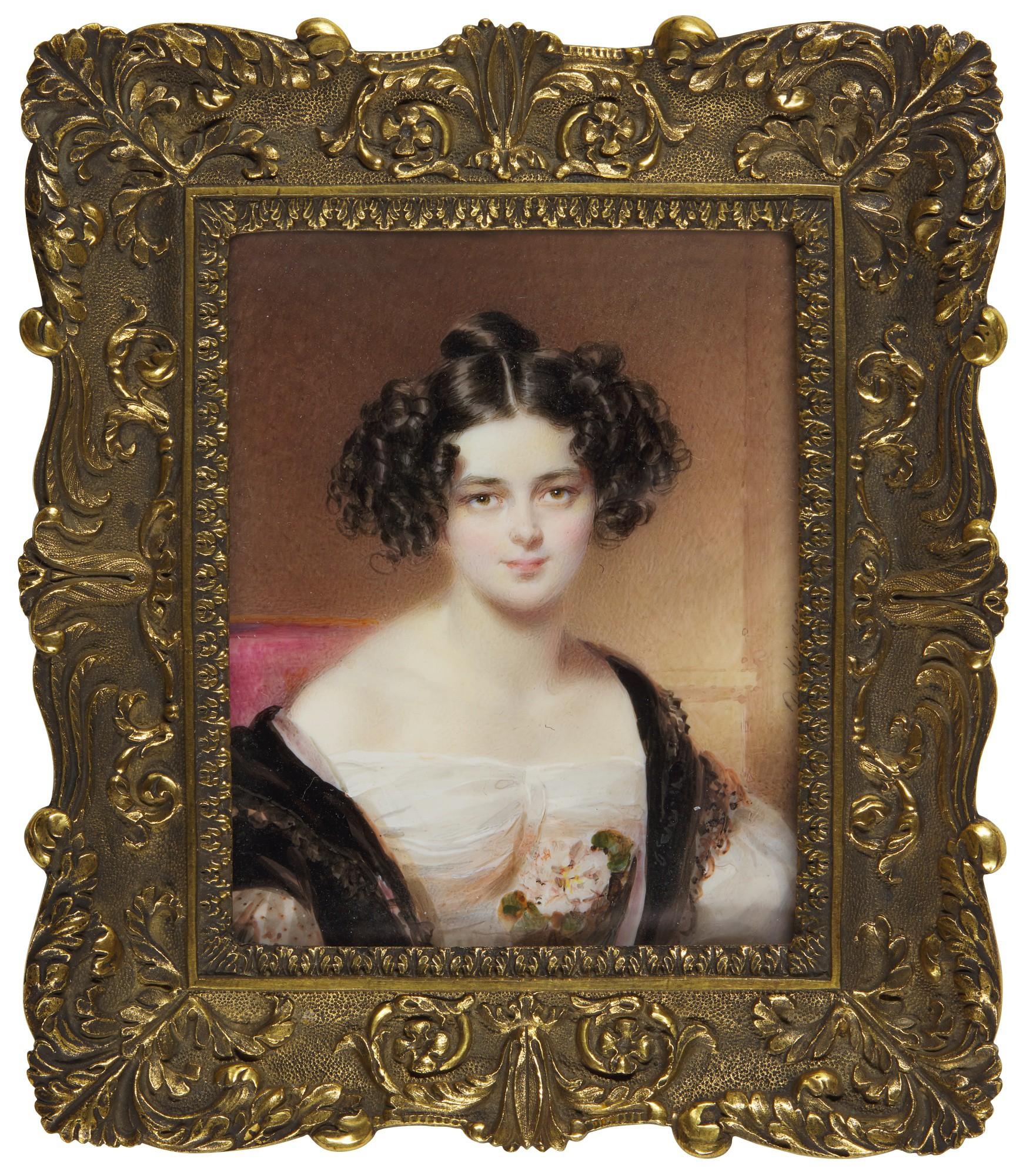 Moritz Michael Daffinger - Portrait Of Princess Caroline Lobkowitz, Née Countess Von Wrbna-Freudenthal  (1815-1843), Circa 1835
