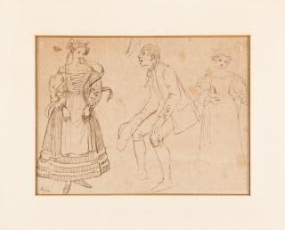 Moritz von Schwind - 2 Bll.: Figürliche Studien