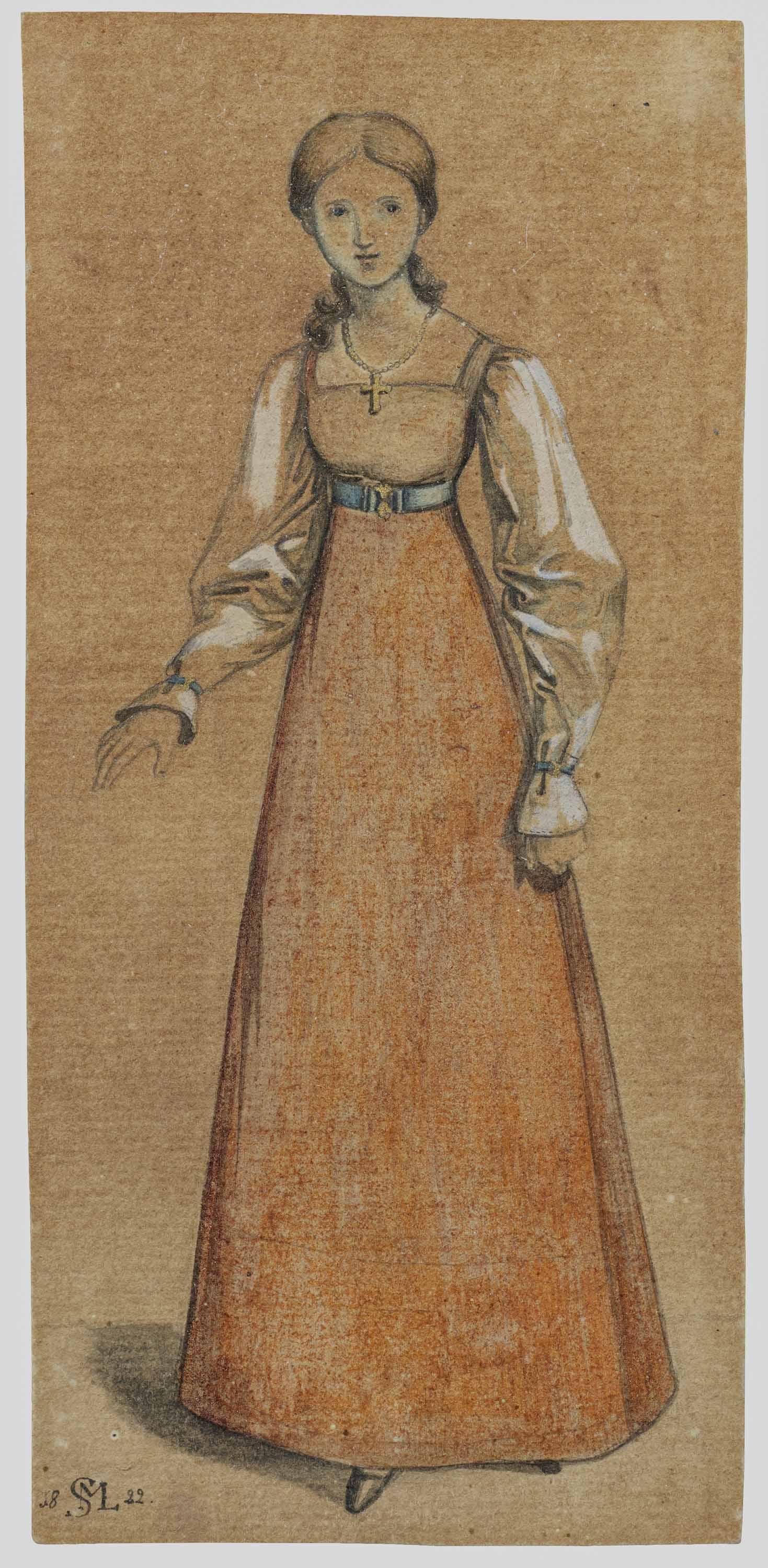 Moritz Von Schwind - Mädchen in Rot.