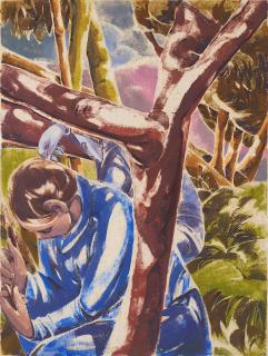 Moriz Melzer - Ohne Titel (Paar zwischen den Bäumen).