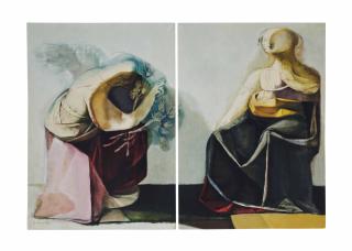Morris Broderson - Angel and Holy Mary (After Leonardo Da Vinci): a diptych