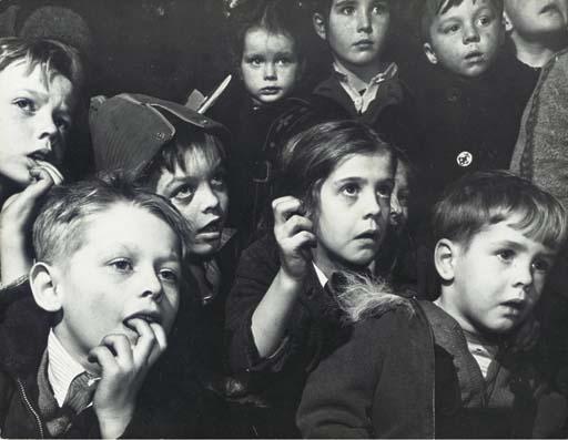 Morris Engel - Children Watching A Puppet Show, 1940S