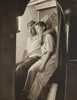 Morris Engel - Photo Booth, Coney Island (Fred Wagner - Shoeshine boy), 1947