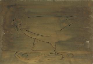 Morris Graves - Bird Standing in the Golden Stream