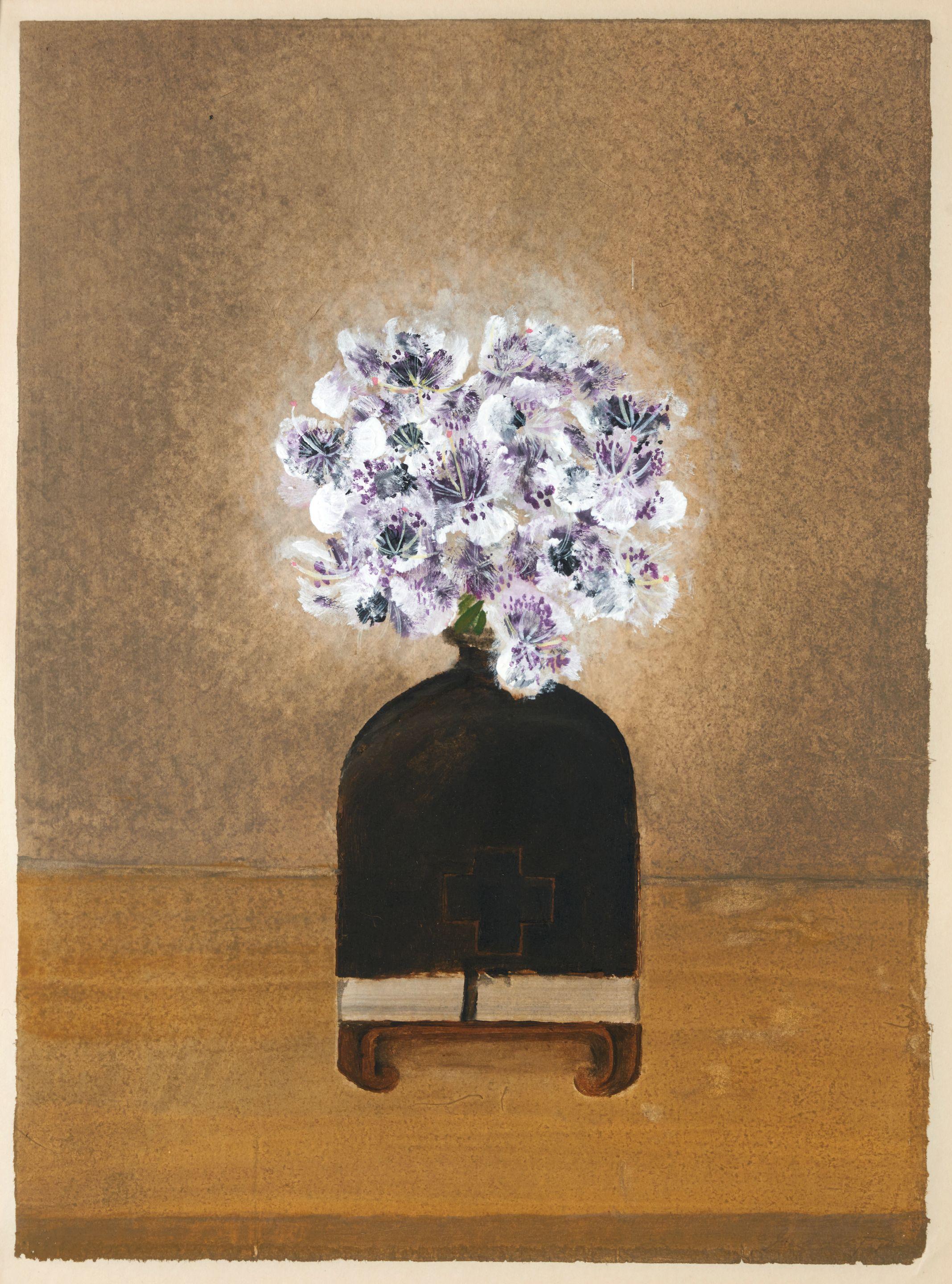 Morris Graves - Bumblebee Rhododendron 25 x 20 in. (63.5 x 50.8 cm) framed 31 1/4 x 26 1/8 x 2 in.