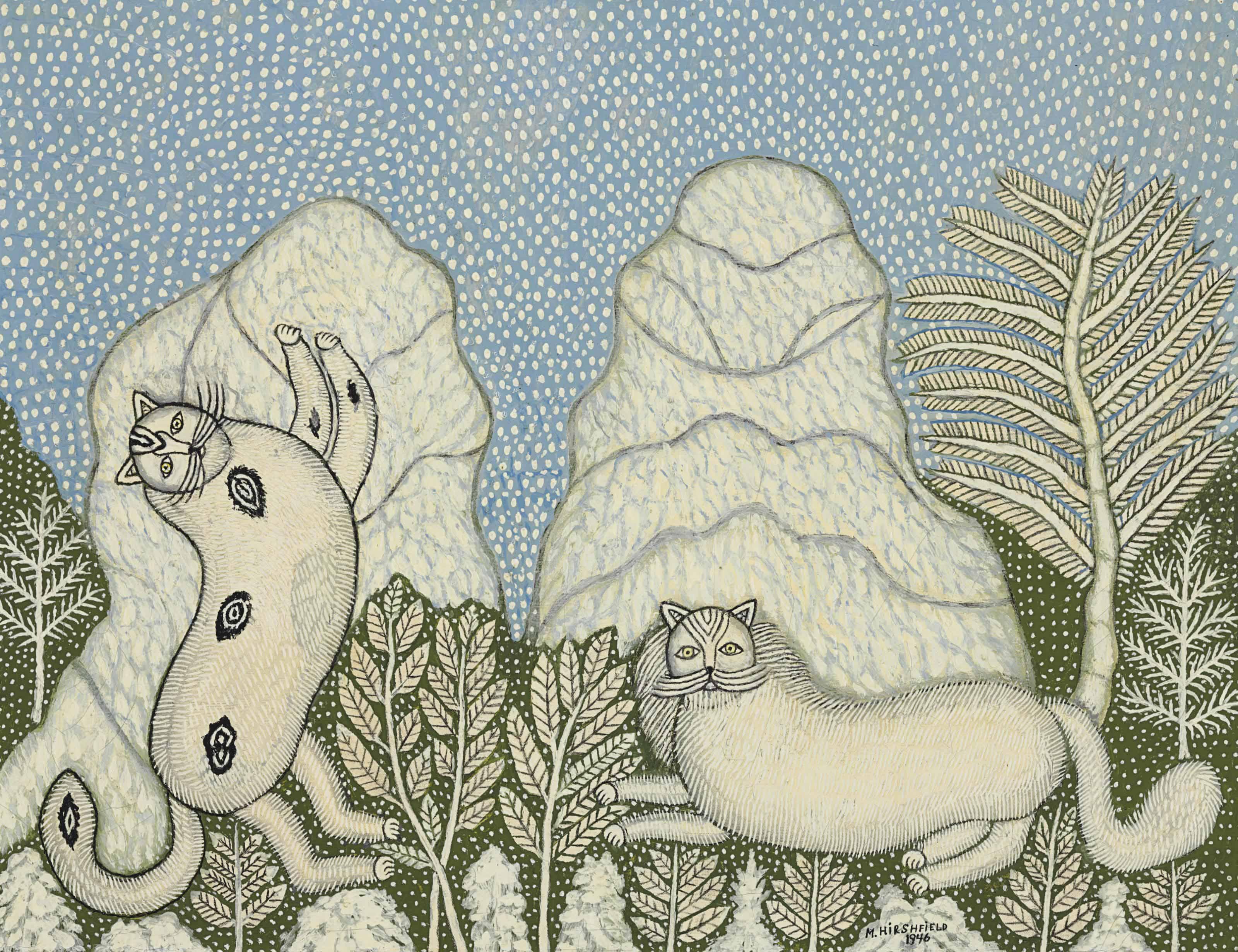 Morris Hirshfield - Cats In The Snow