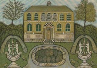 Morris Hirshfield - Home With Water Fountains