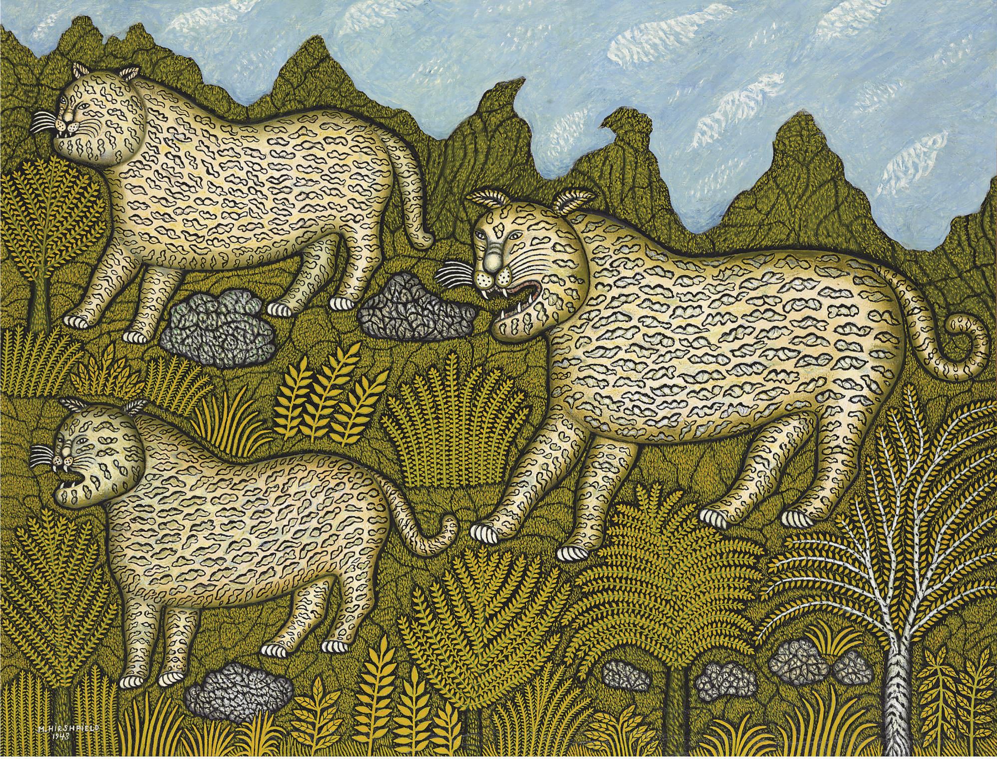 Morris Hirshfield - Leopard Family