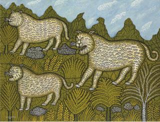 Morris Hirshfield - Leopard Family