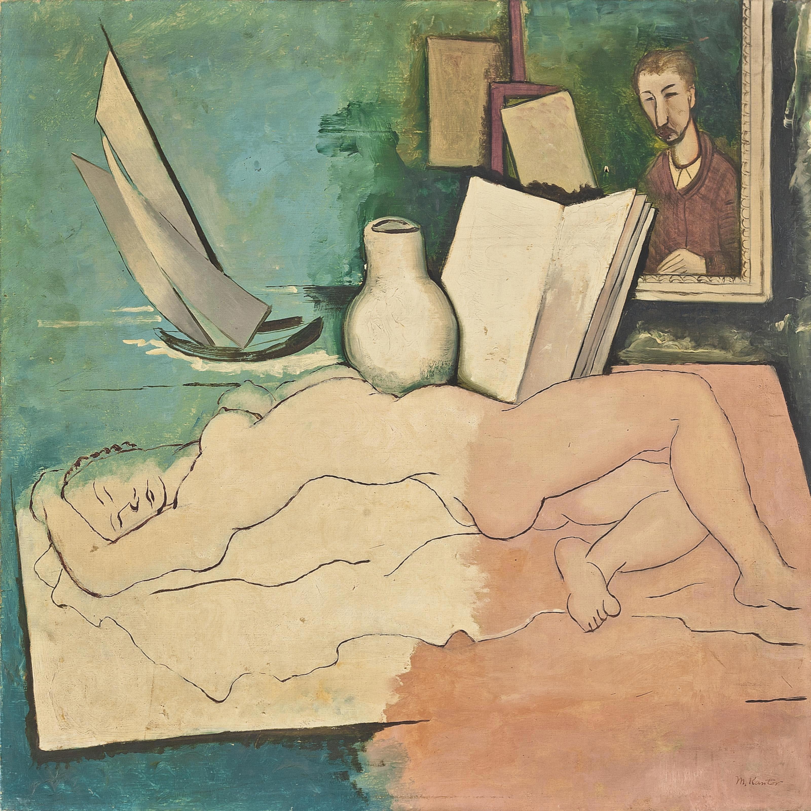 Morris Kantor - The day dream (illustrated); and Portrait of a reclining woman
