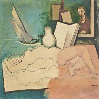 Morris Kantor - The day dream (illustrated); and Portrait of a reclining woman