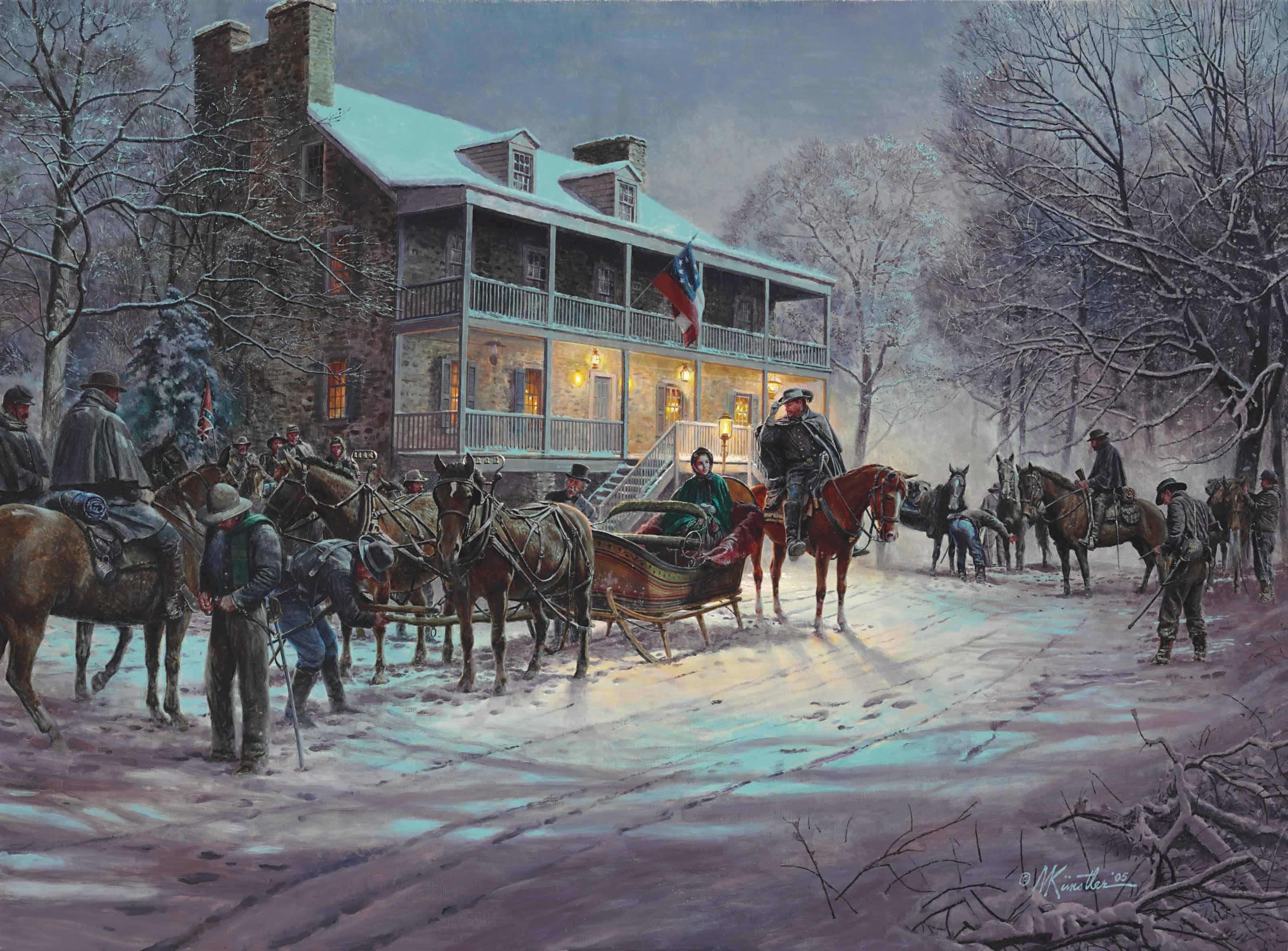 Mort Künstler - Brief Encounter, Middleburg, Virginia, February 1863