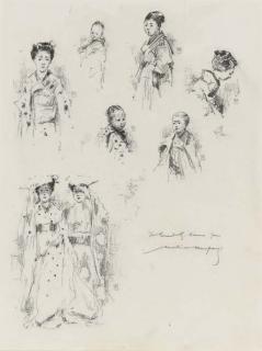 Mortimer L. Menpes, R.I., R.B.A. - Studies of Japanese children