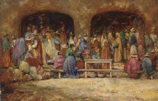 Mortimer Luddington Mempes - The Street Market