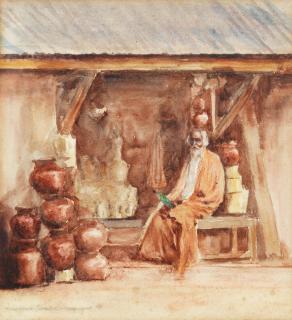 Mortimer Luddington Menpes RI, RBA, RE - A Pot Seller, India