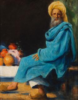 Mortimer Luddington Menpes, RI, RBA, RE - A Quetta market stall