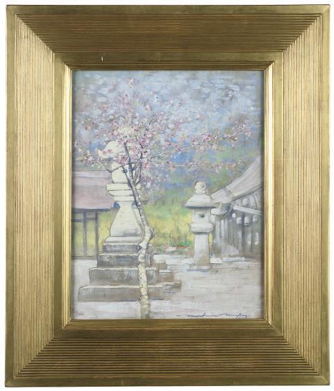 Mortimer Luddington Menpes - Sakura in a temple garden