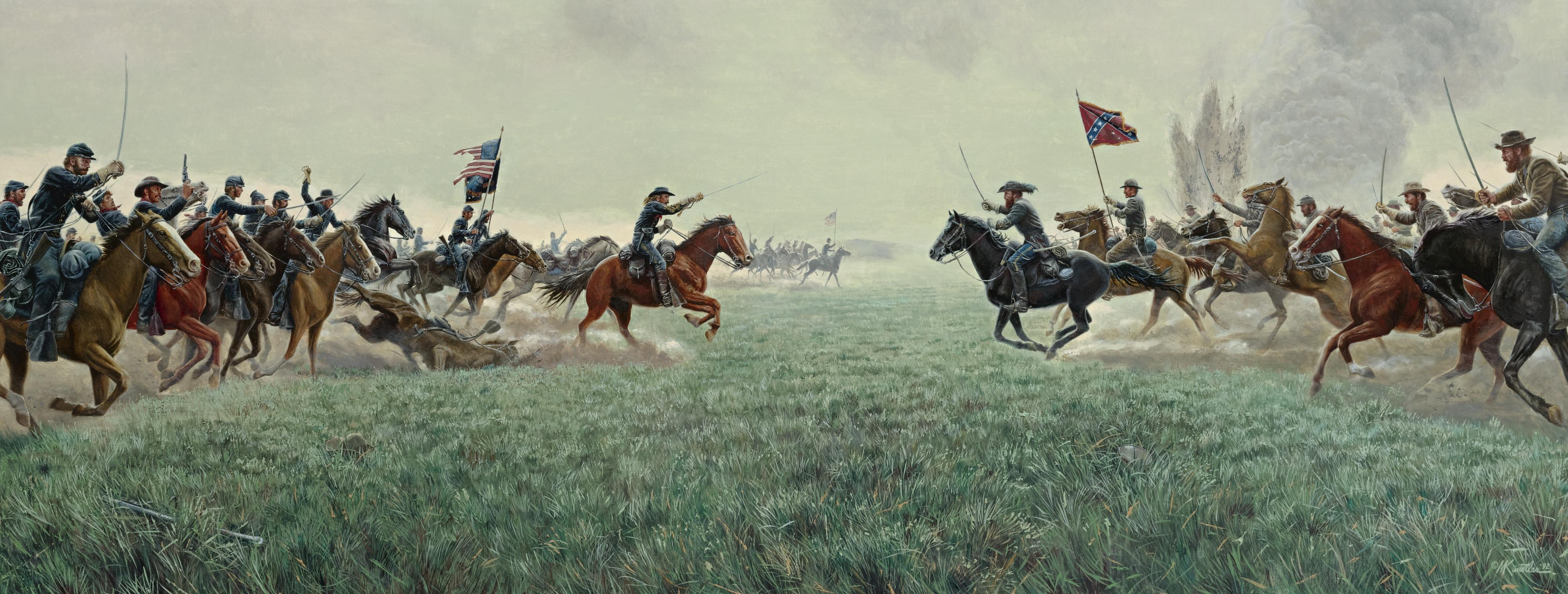 Morton Künstler - Keep To Your Sabers, Men! (Generals Custer And Hampton, Gettysburg, Pennsylvania, July 3, 1863)