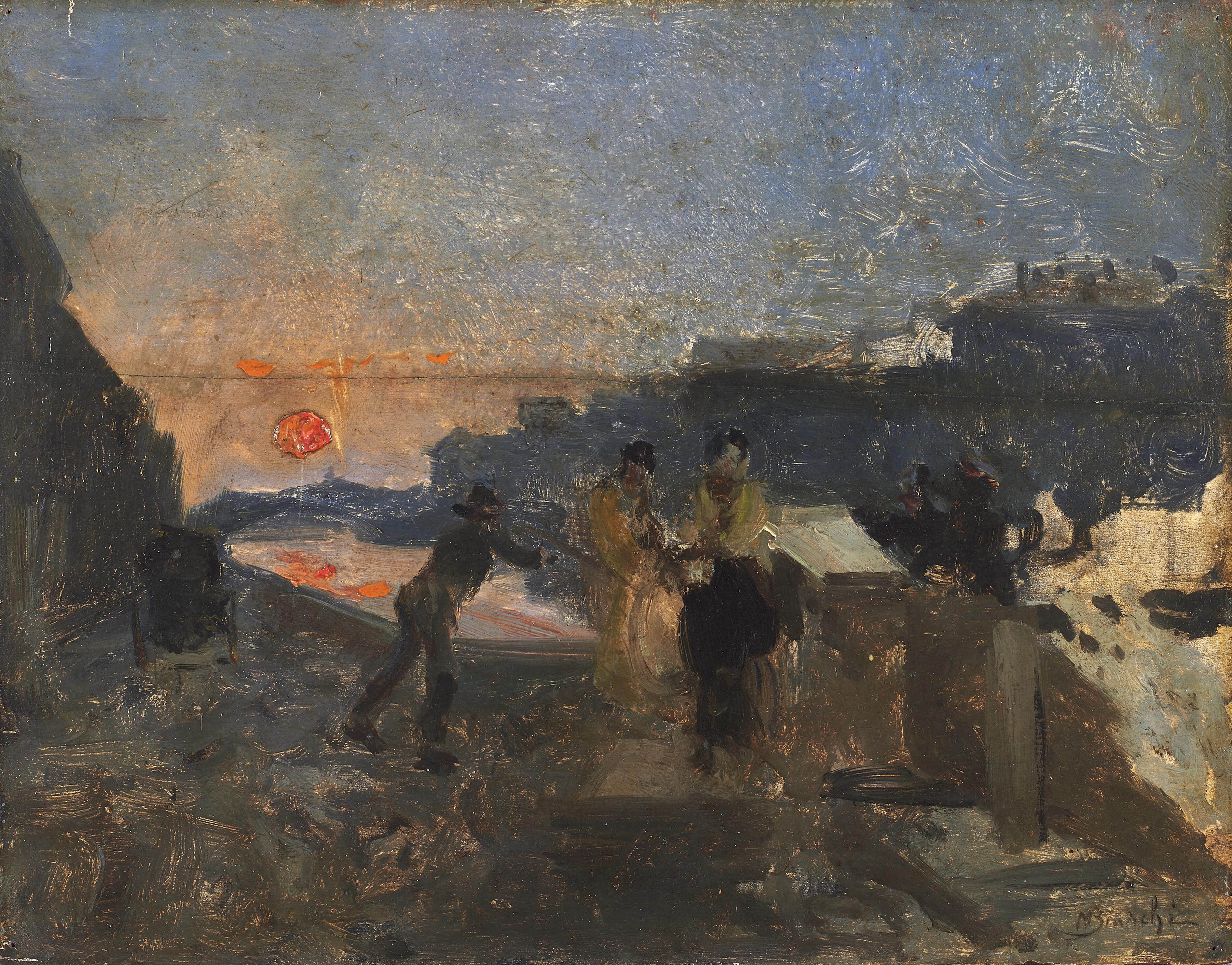 Mosè Bianchi - Al chiaro di luna