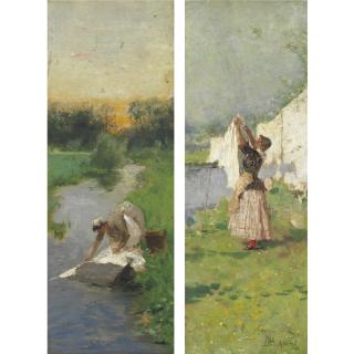 Mosè Bianchi - Lavandaie