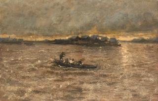 Mosè Bianchi - Temporale in laguna