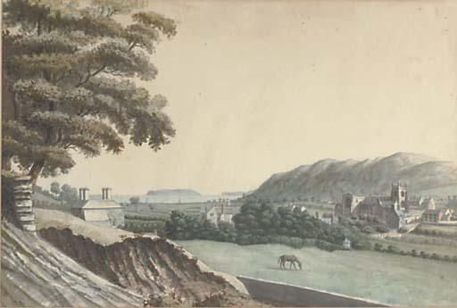 Moses Griffith - Horses Grazing Outside Bangor Town