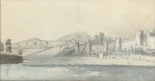 Moses Griffith - The Battlements of Conway Castle