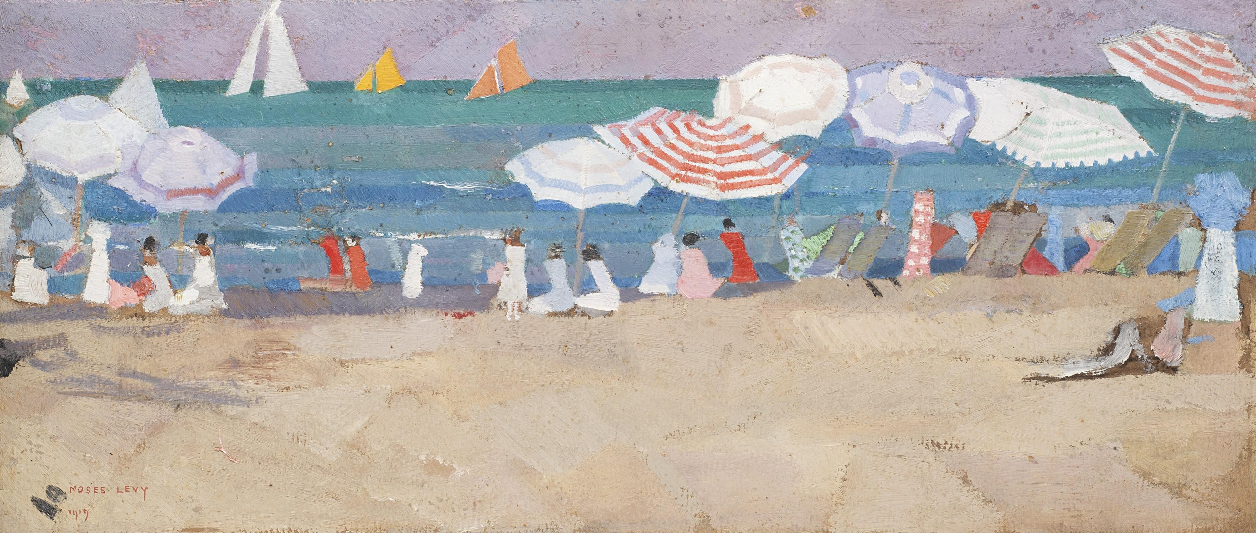 Moses Levy - Sulla spiaggia. Viareggio