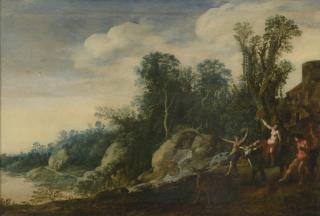 Moses Matheusz. Van Uyttenbroeck - Landscape With Dancing Bacchantes