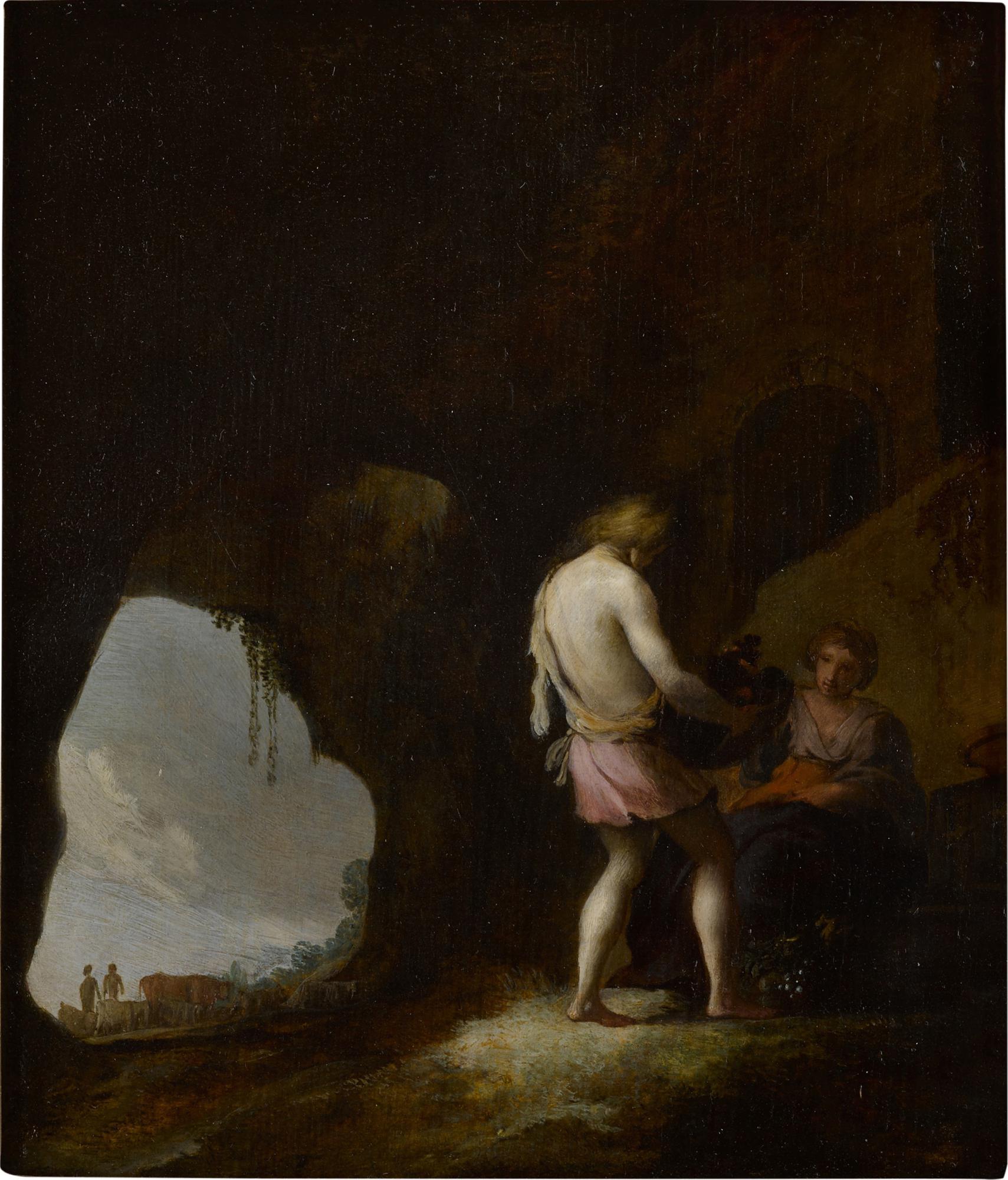 Moses Matheusz. van Uyttenbroeck - Young man and woman in a cave