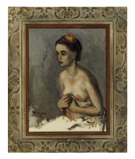 Moses Soyer - A female nude seated