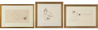 Moses Soyer - Four Framed Nudes And Studies