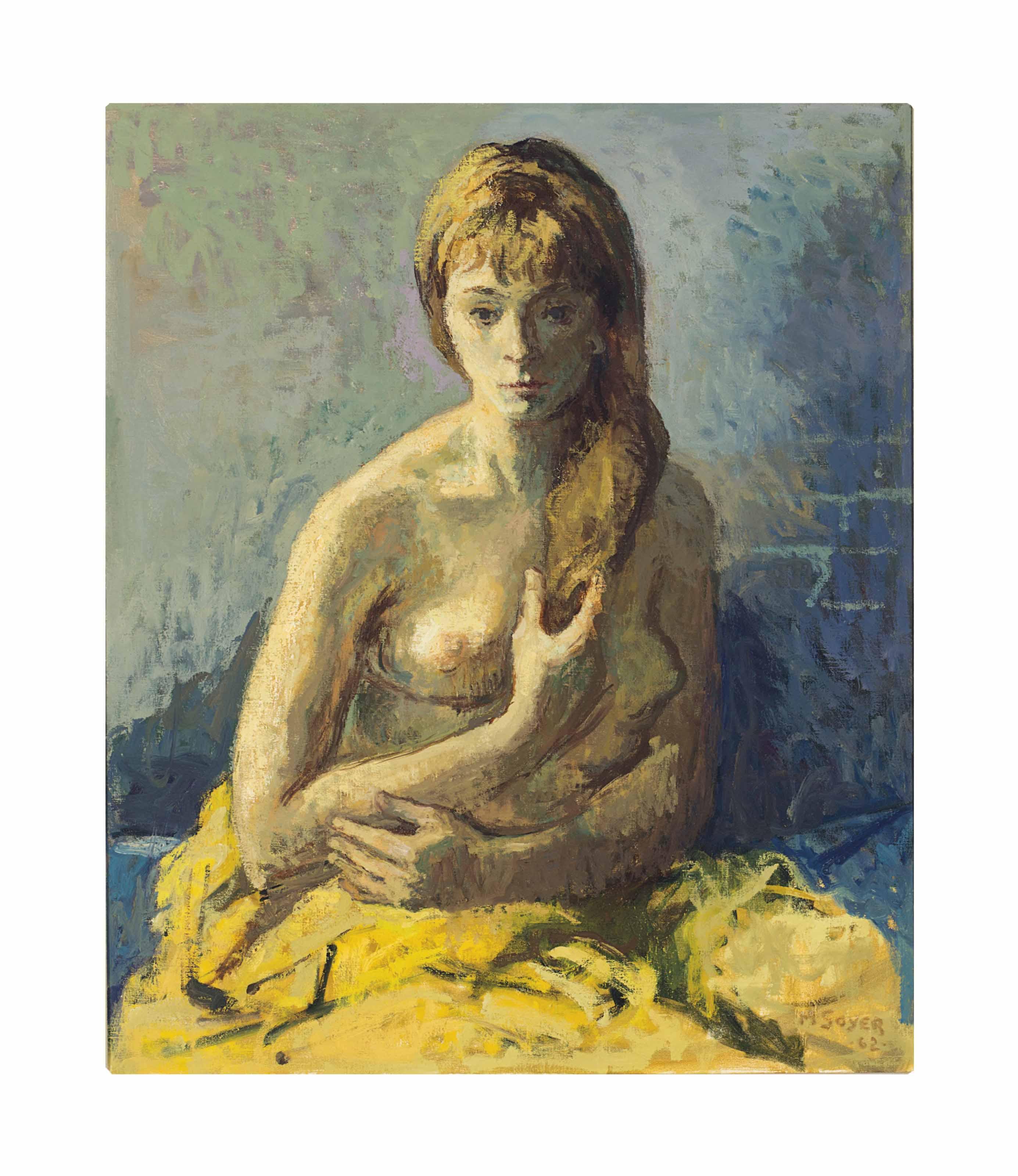 Moses Soyer - Girl in Yellow