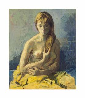 Moses Soyer - Girl in Yellow