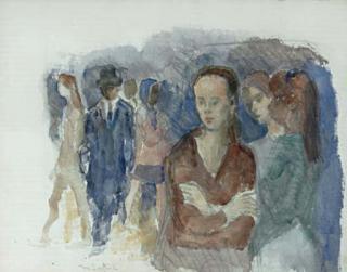 Moses Soyer - People in the street