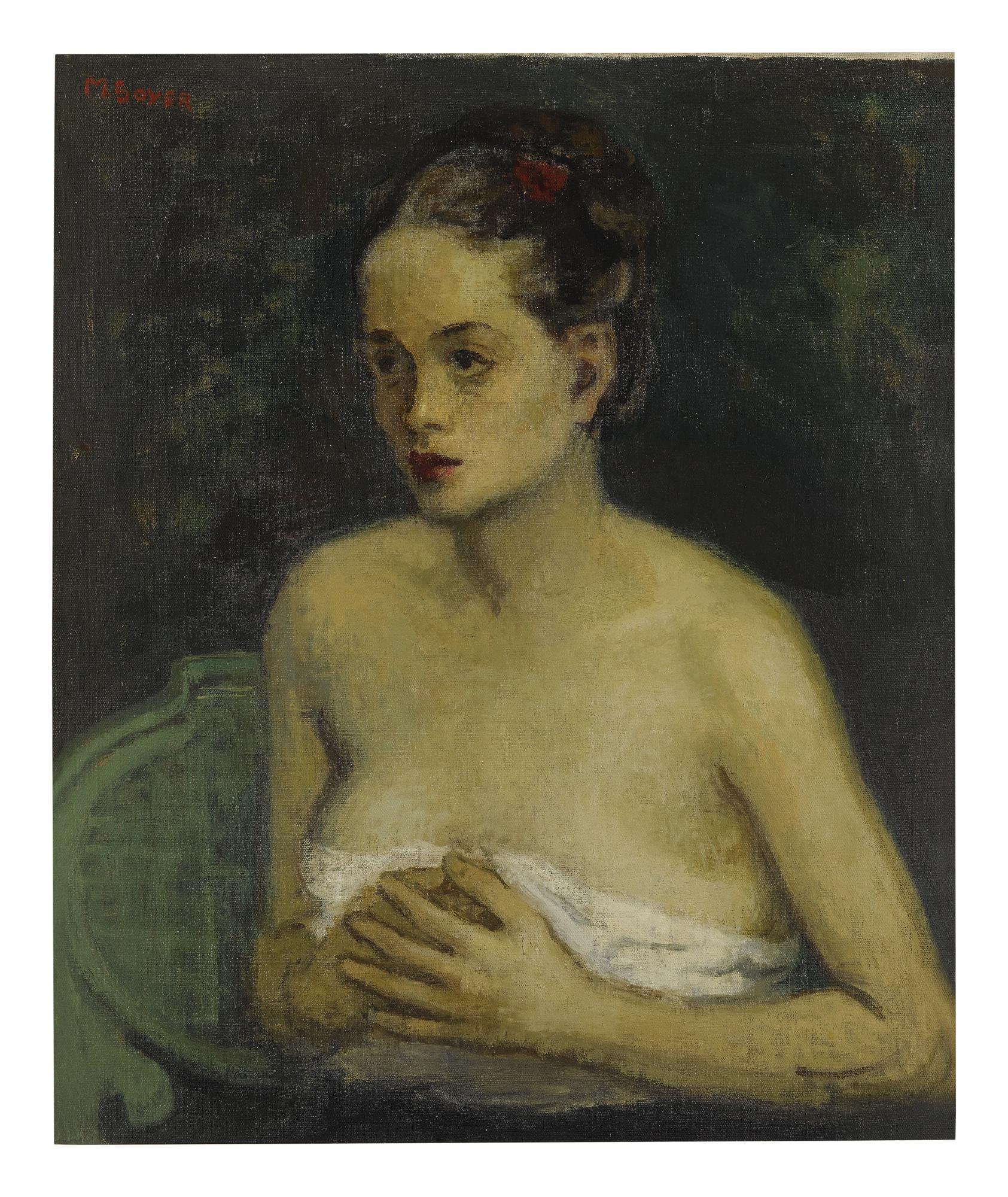 Moses Soyer - Portrait Of Jean Shattuck