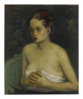 Moses Soyer - Portrait Of Jean Shattuck