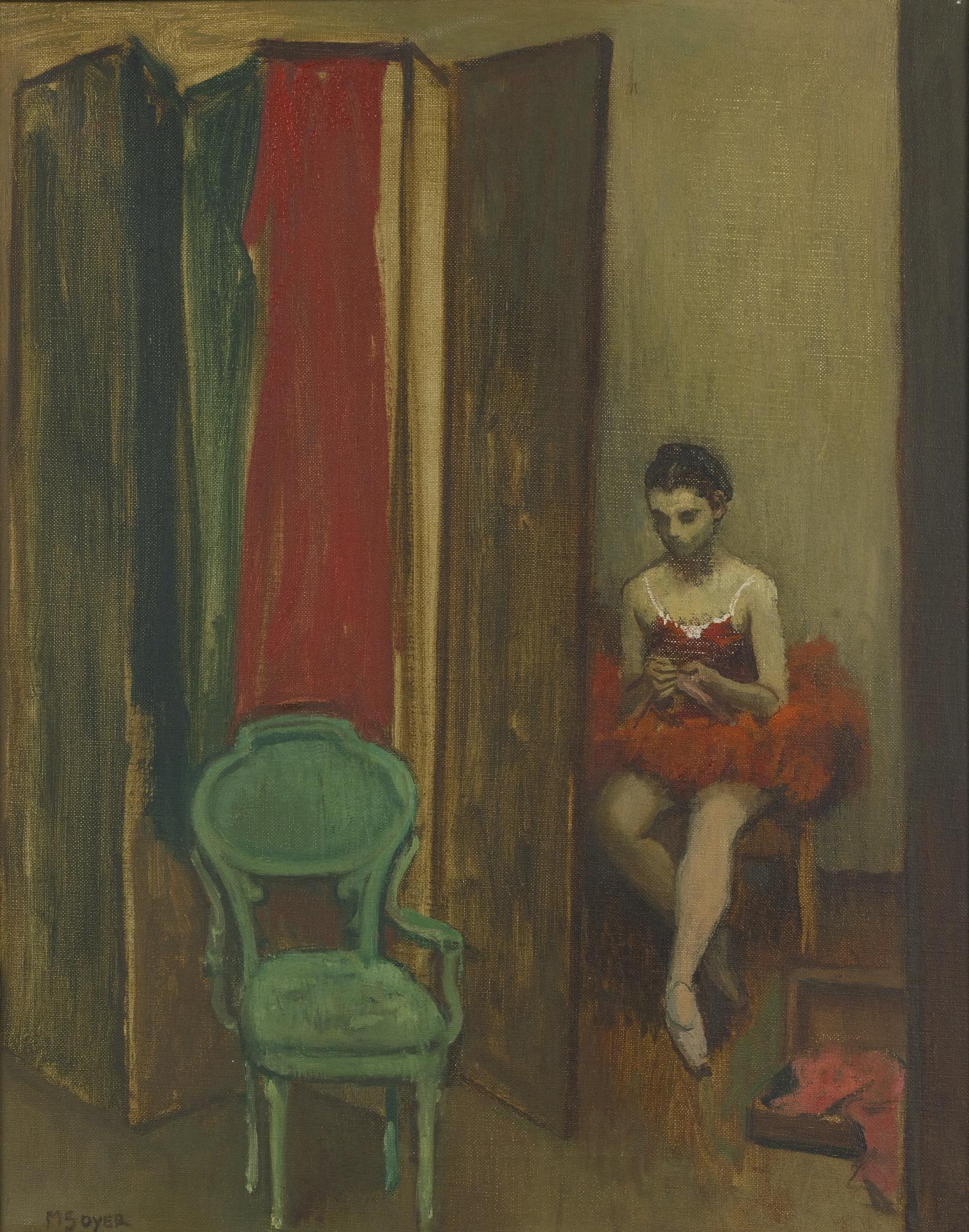 Moses Soyer - Seated Ballerina