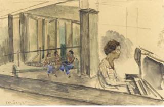 Moses Soyer - The Piano Player