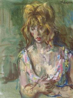 Moses Soyer - Woman In An Interior