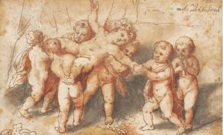 Moses Van Uyttenbroeck - A group of children enacting the Triumph of Silenus