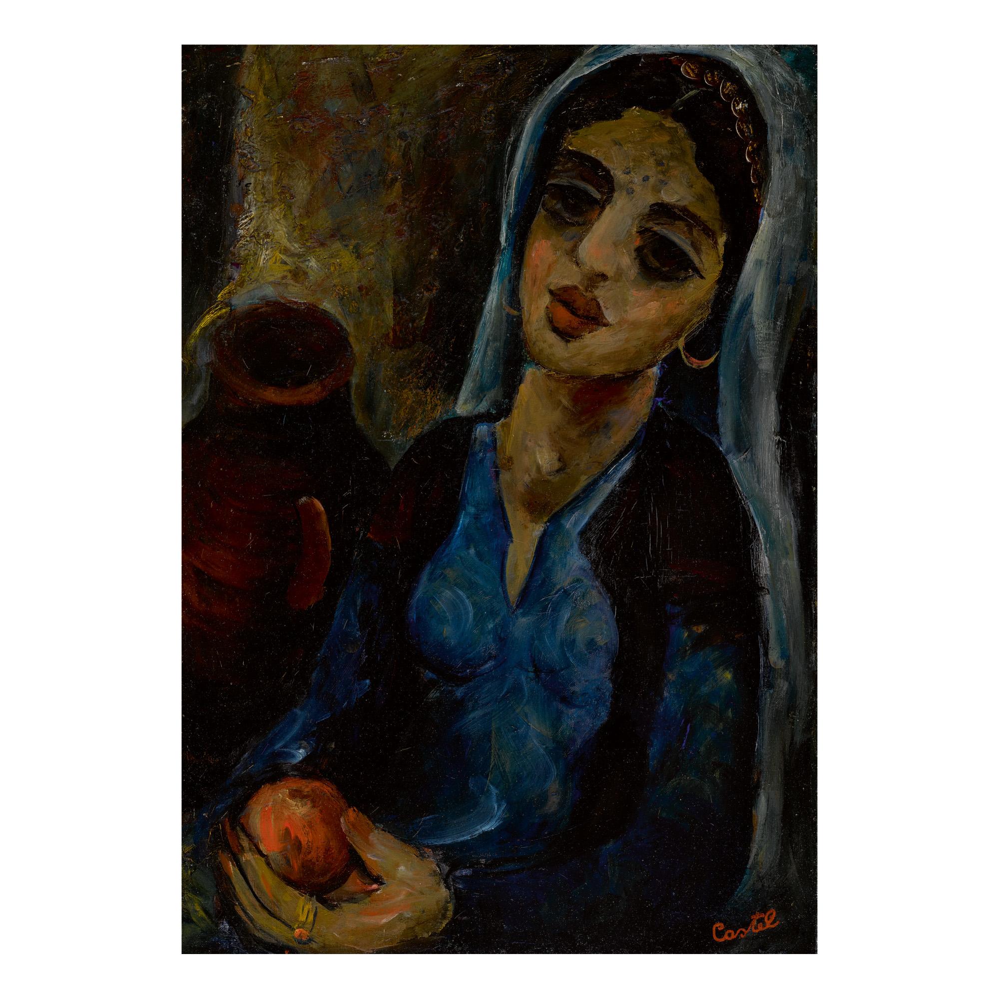 Moshe Elazar Castel - Girl With Fruit