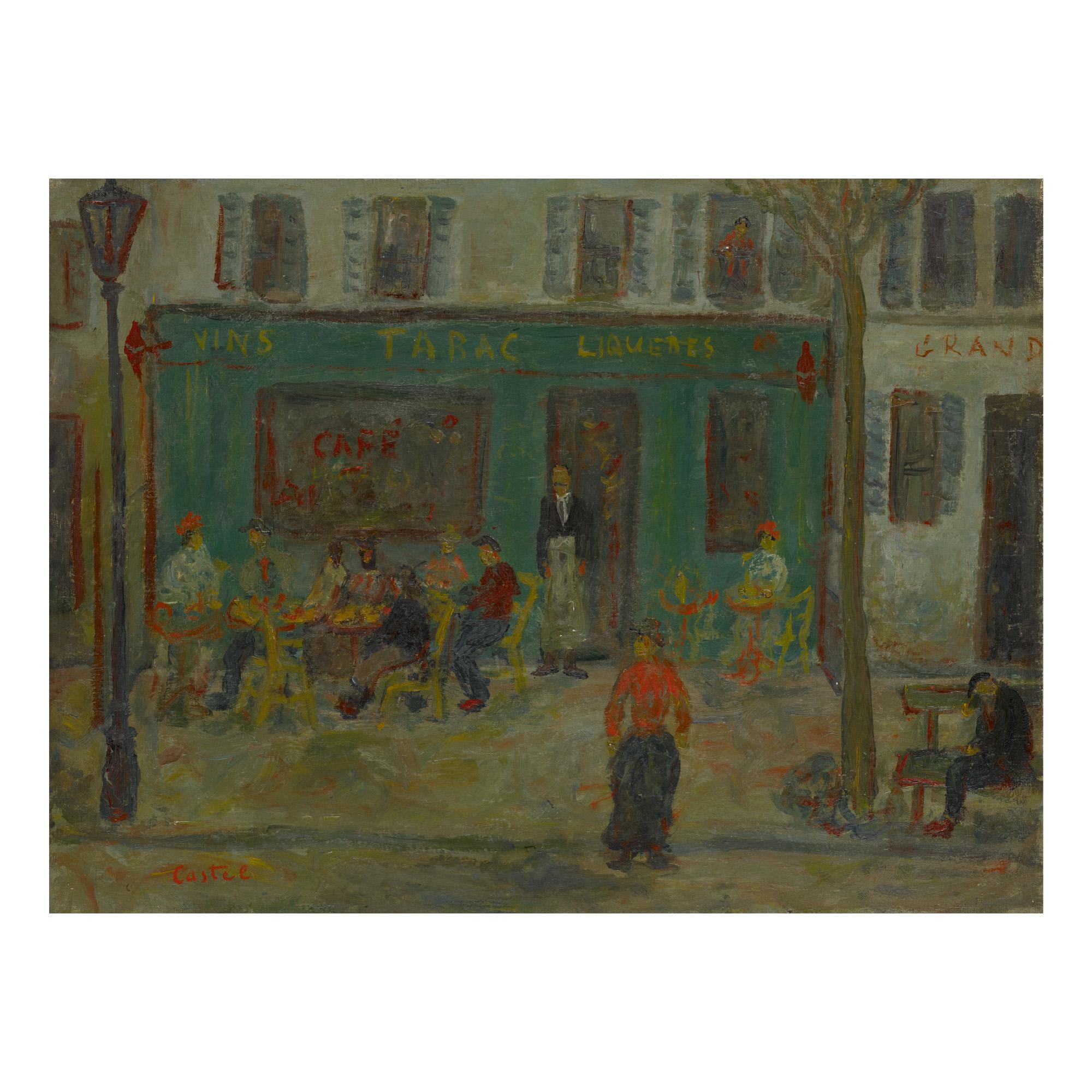 Moshe Elazar Castel - Parisian Street Scene