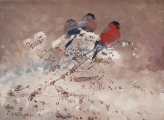 Mosse Stoopendaal - Eurasian bullfinches