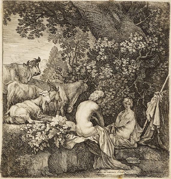 Mozes van Uytenbroeck - Arkadische Hirten an einem Weiher