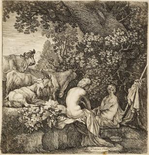 Mozes van Uytenbroeck - Arkadische Hirten an einem Weiher
