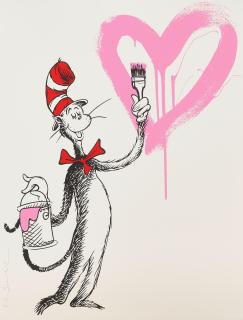 Mr. Brainwash - The Cat and the Heart - Pink