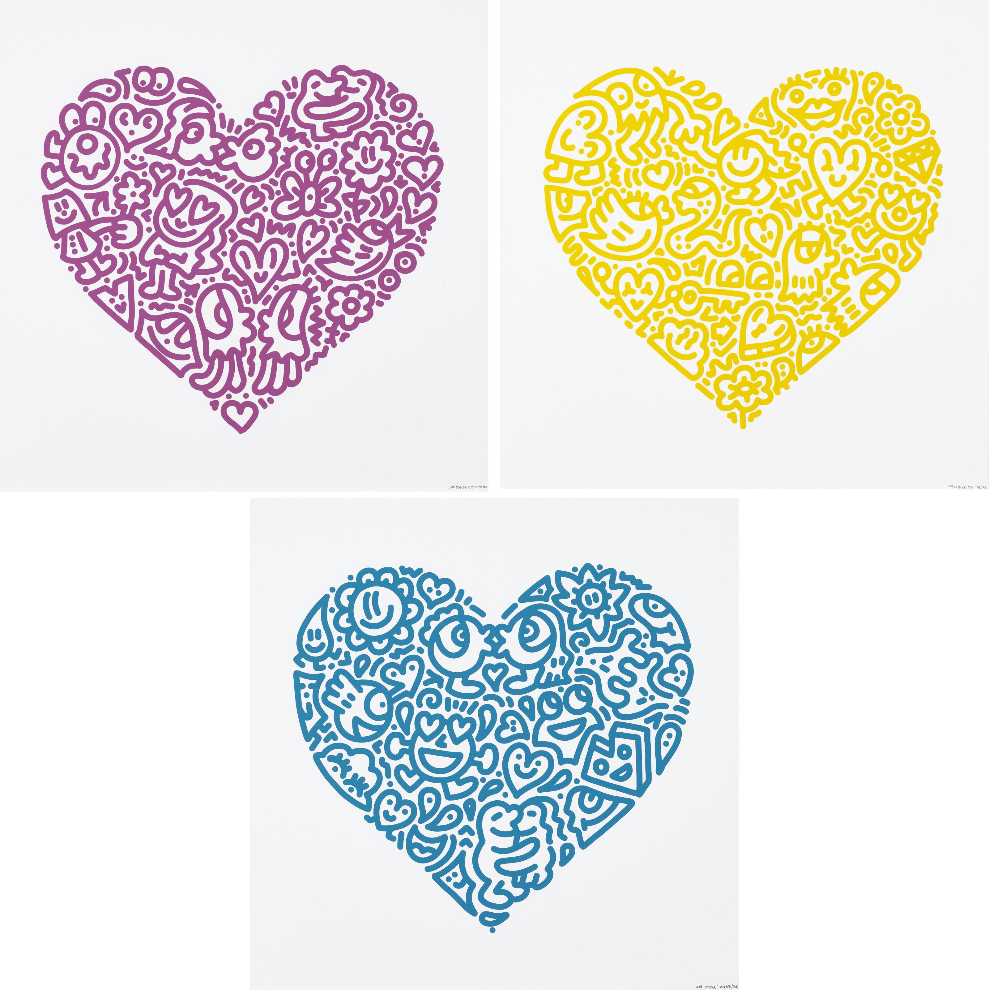 Mr Doodle - Pop Heart: Jellyfish Passion; Pop Heart: Holding Hand; & Pop Heart: Unlocked Heart