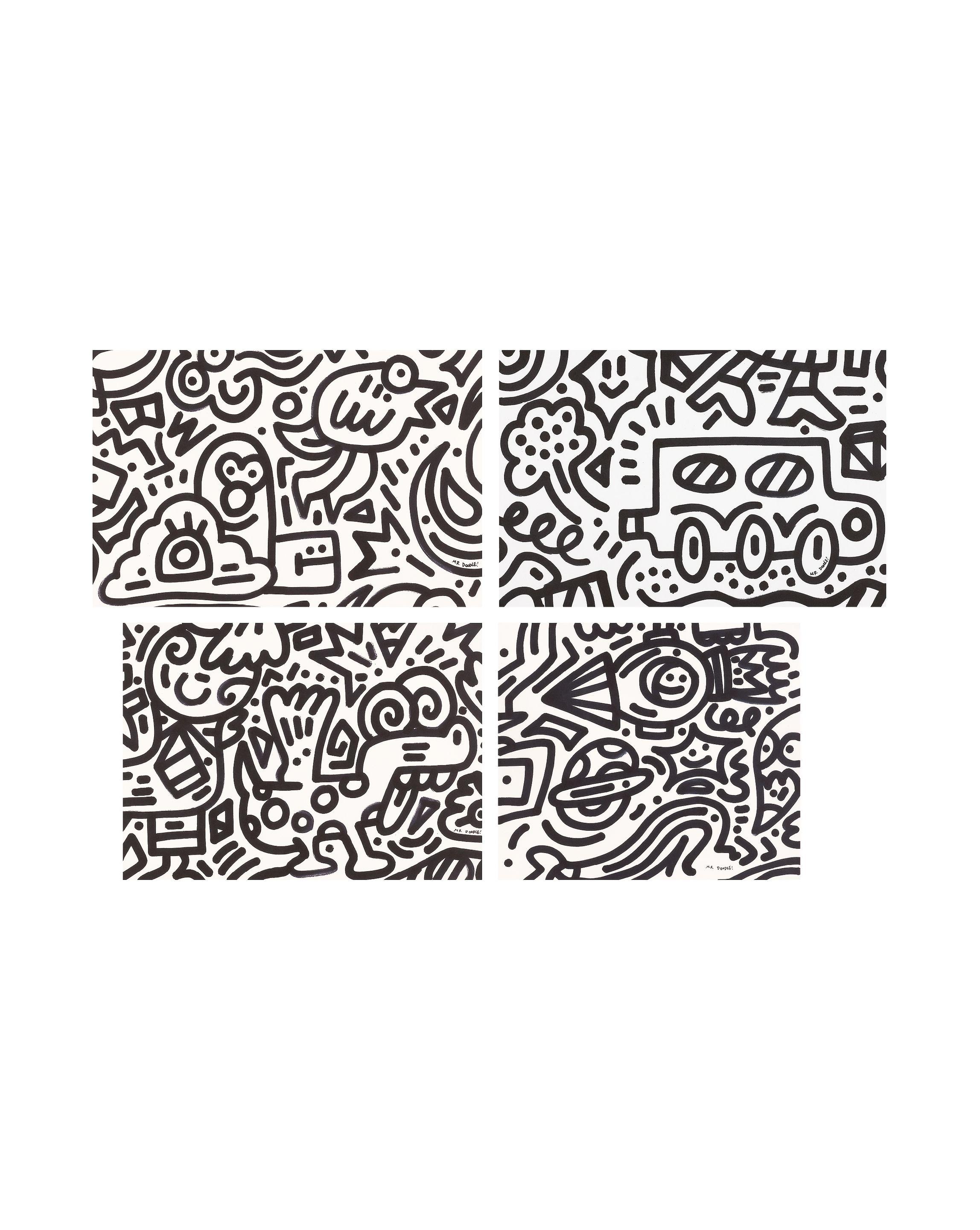 Mr Doodle - Untitled (Four Works)